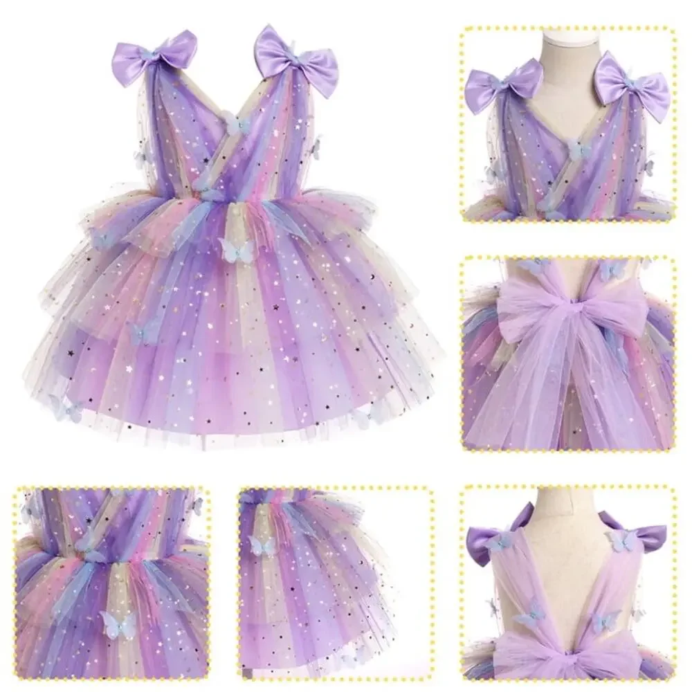 Infant Toddler Butterfly Rainbow Princess Dress 18-24 Months Halloween Costume